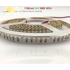 Tira LED 5 mts Flexible 24V 55W 600 Led SMD 3014 Iluminación LATERAL IP20 Blanco Frío